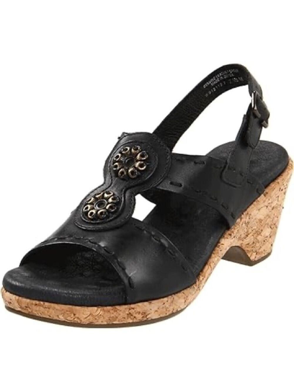 Elites by Walking Cradles Black Diore Sandals - Size 8